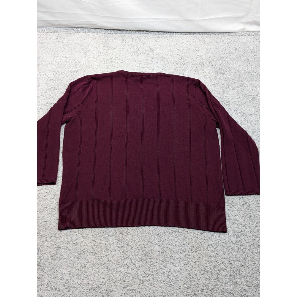 Vintage Style Apostrophe‎ Sweater Burgundy XL Sequins Boho Pullover Cozy Y2K - Picture 9 of 12